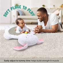 Load image into Gallery viewer, Plush Newborn Bunny Tummy Time Play Mat
