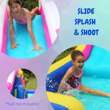 Load image into Gallery viewer, Inflatable Unicorn Themed Slide with Pool
