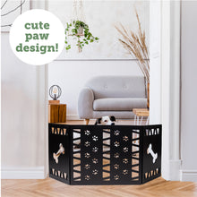 Load image into Gallery viewer, Pet Gate - Black Paw Décor
