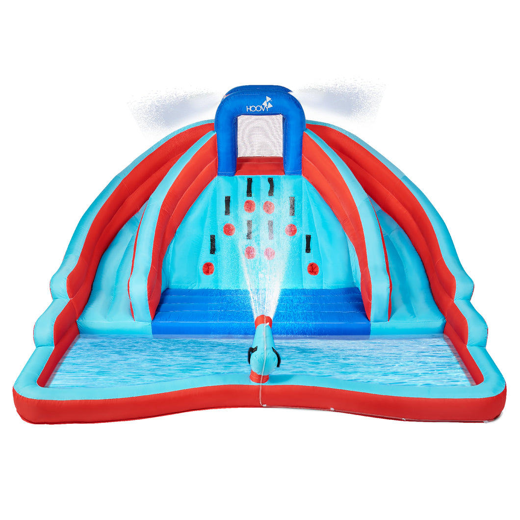 Inflatable Double Water Slide with Climbing Wall
