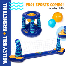Load image into Gallery viewer, Inflatable Pool Game Combo - Volleyball &amp; Basketball
