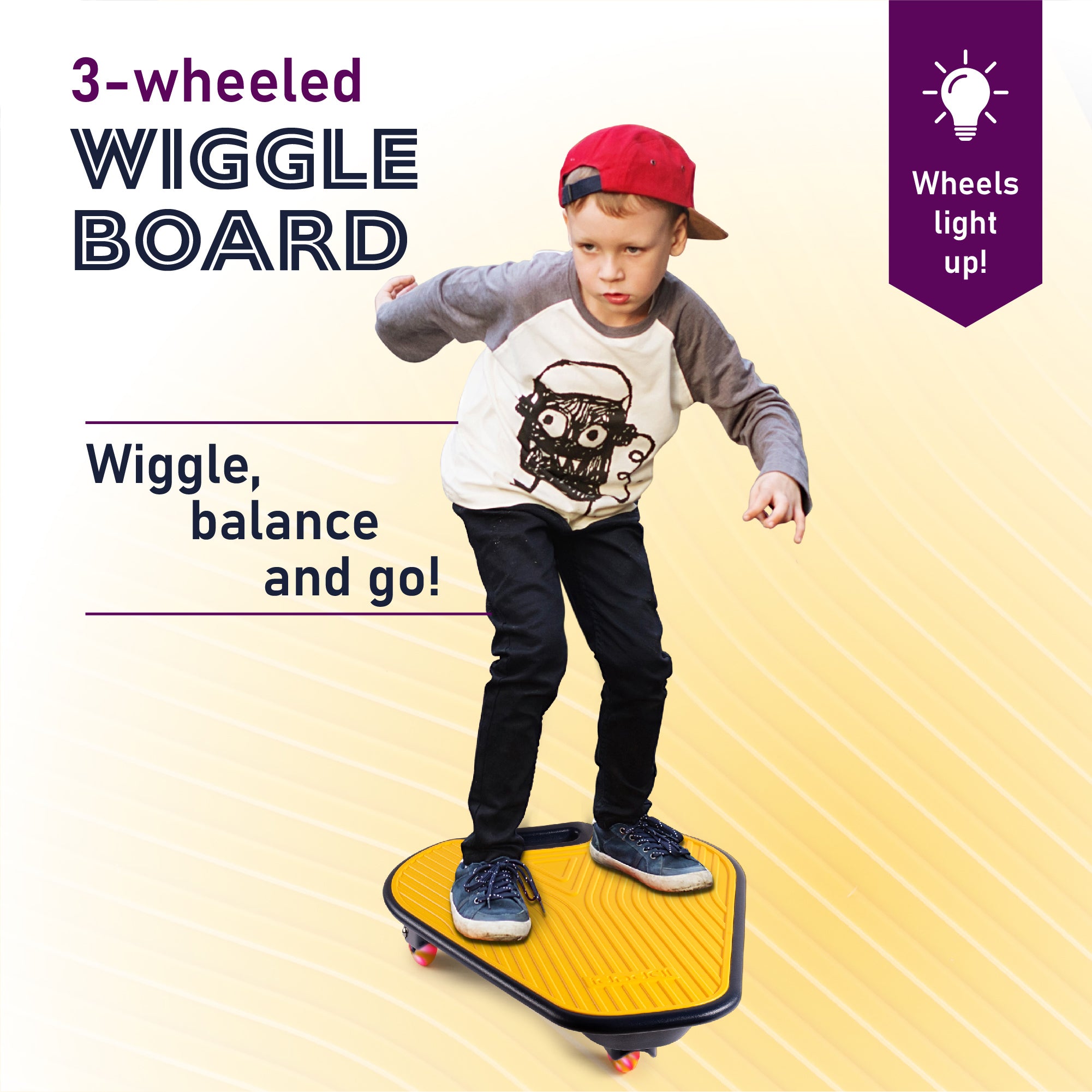 Wiggleboard 3 Wheeled Combination Skateboard and Balance Board ...